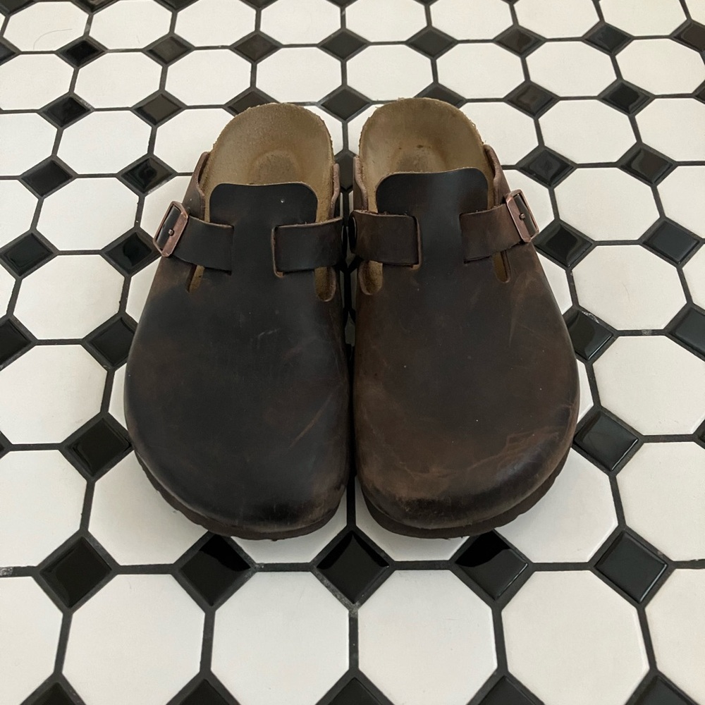 Women’s brown Birkenstock Bostons
